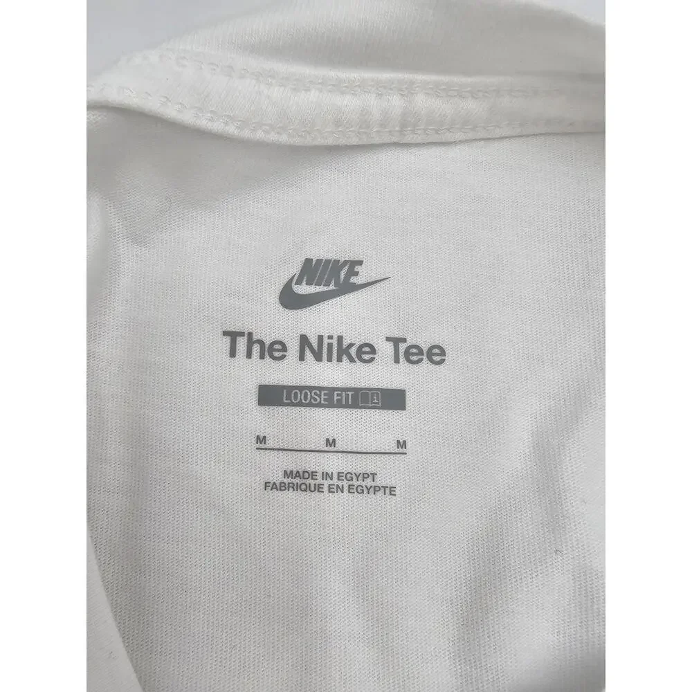 Nike Essential Tee Girl's M White Loose Fit Long Sleeve Shirt NWT